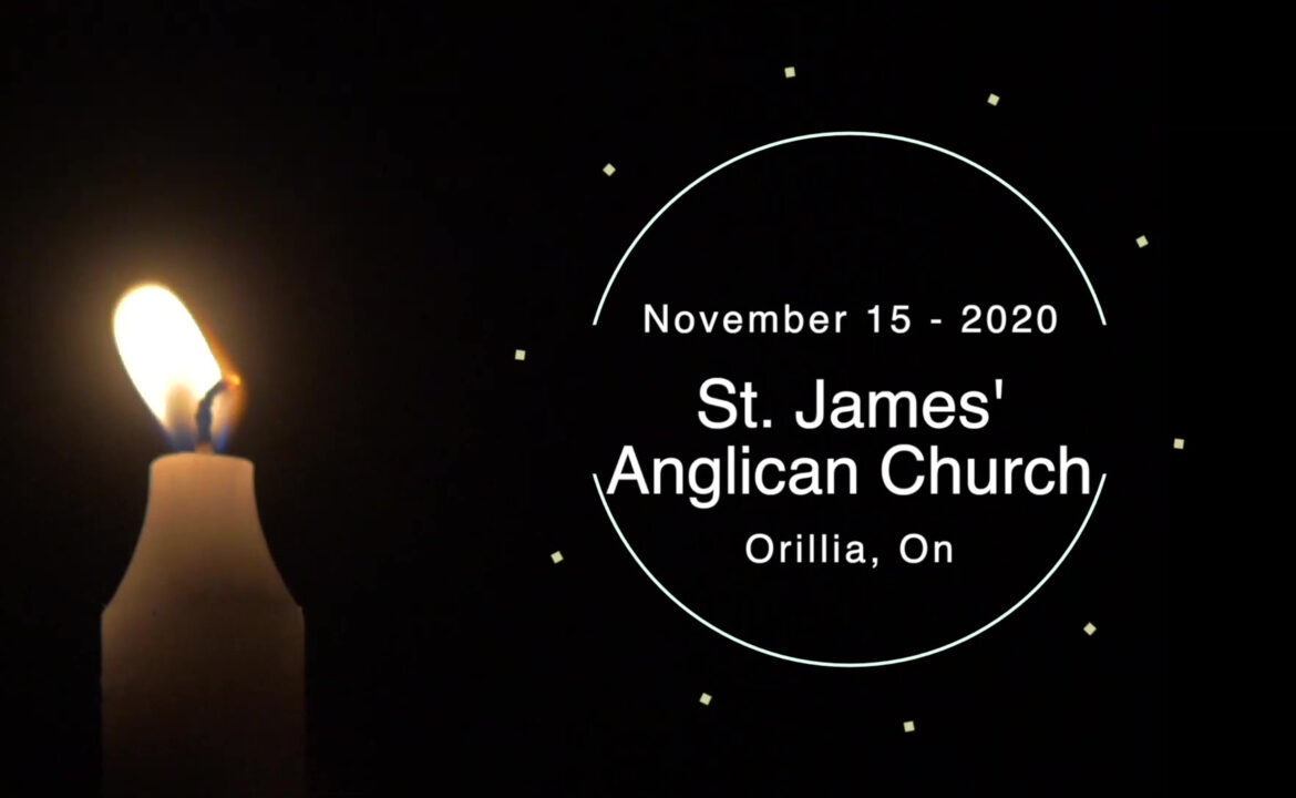 Sunday Service – November 15, 2020